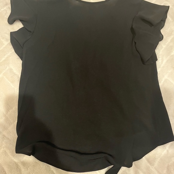 Women's Top- black ruffle on top of should -worn for 2 hrsMint cond. Siz… - Picture 6 of 6